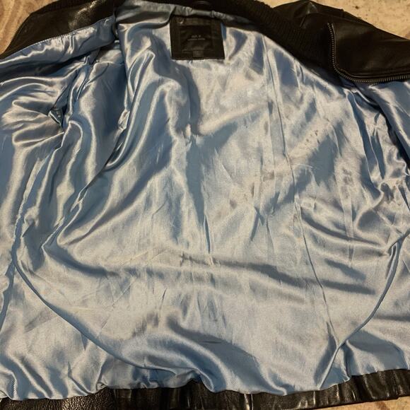 100% Lambskin Leather Apt 9 Black Leather Women's Zip Up Jacket Sz Large - Picture 15 of 16